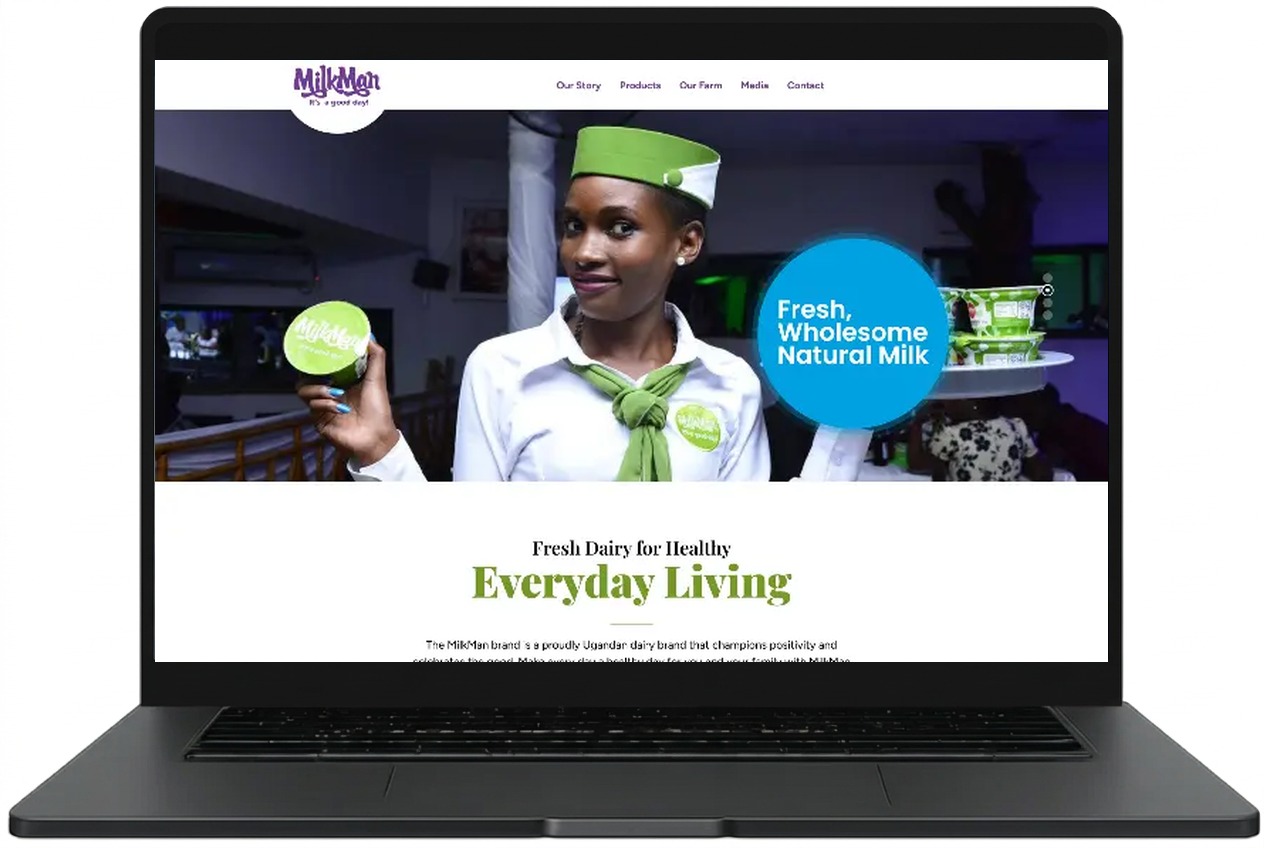 Milkman website designed by Index Hosting